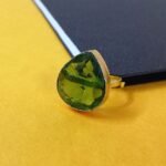 Emerald Almonds Multifaceted Gemstone Ring