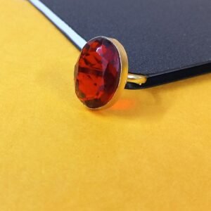 Oval Ruby Multifaceted Gemstone Ring